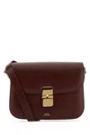 Apc A.p.c. Women Grape Leather Small Grace Crossbody Bag In Red