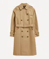 Apc A.p.c. Beige Waterproof Cotton Gabardine Trench Coat In Brown