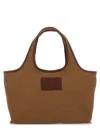 Apc A.p.c. Beige Cotton Handbags In Brown