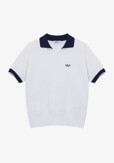 Apc Women's Knit Polo A. P.c. Golf Size: Large In White