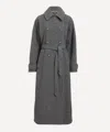 Apc Wool Coat With Belted Waist And Double-breasted Design In Gray