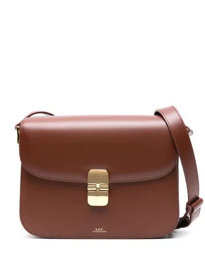 Apc A.p.c. Women Leather Cross Body Bag In Brown