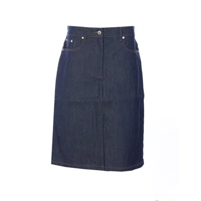 Apc A.p.c. Women Lizzie Denim Midi Skirt In Blue