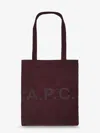 Apc A.p.c. Women Lou Corduroy Shopping Bag In Burgundy