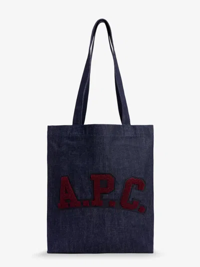 Apc A.p.c. Women Lou Organic Cotton Shopping Bag In Blue