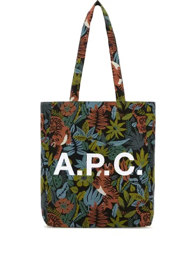 Apc A.p.c. Women Lou Printed Reversible Tote Bag In Multicolour