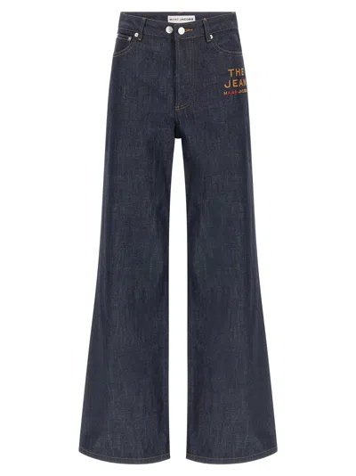 A.p.c. Wide-leg Rigid Denim Jeans With Contrast Stitching In Blue