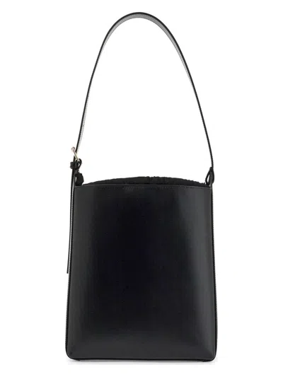 Apc Mini Leather Crossbody Handbag With Adjustable Strap In Black