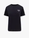 Apc A.p.c. Women Organic Cotton T-shirt With Logo Embroidery In Black