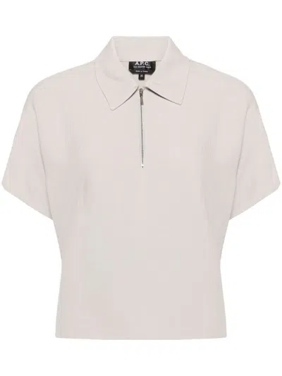 Apc Roxy Short-sleeved Blouse In Grey
