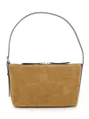 Apc Vera Beige Shoulder Bag With Top Handle And Zip Closure In Suede Woman