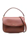 Apc A.p.c. Women Sarah Mini Shoulder Bag In Brown