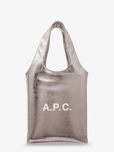 Apc A.p.c. Women Shoulder Bag With Maxi Logo Print In Multi