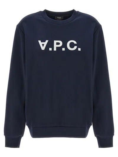 Apc Elisa Vpc Logo Sweatshirt In Inverted Print In Blue