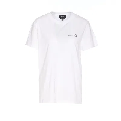 Apc A.p.c. Women Standard Item T-shirt In Tag Blanc Noir