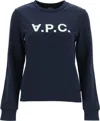 Apc A.p.c. Relaxed-fit Lightweight Cotton Blend Sweatshirt In Blue