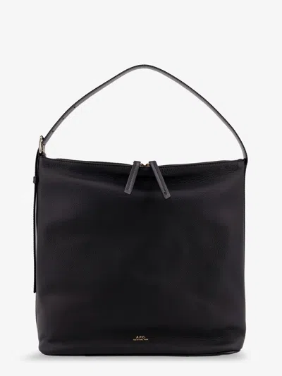 Apc A.p.c. Women Vera Leather Shoulder Bag In Black