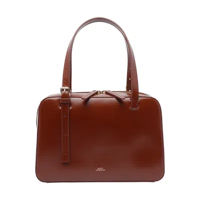 Apc A.p.c. Women Virginie Box Bag In Brown