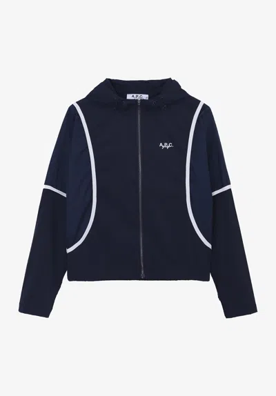 Apc Women's Windbreaker Jacket A. P.c. Golf Size: Large In Dark Navy Blue