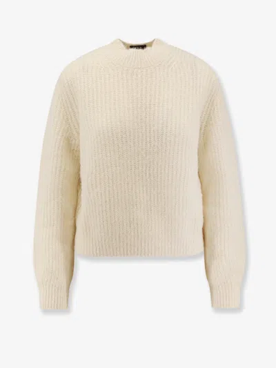 A.p.c. Emilia Alpaca Knit Loose Sweater In Neutral