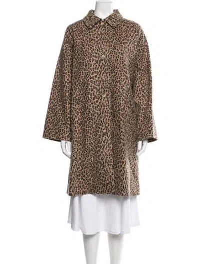 Pre-owned A.p.c. Wool Animal Print Coat In Multi
