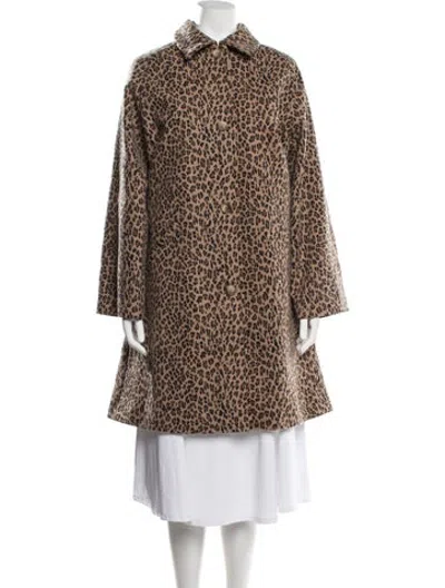 Pre-owned A.p.c. Wool Animal Print Coat In Multicolor