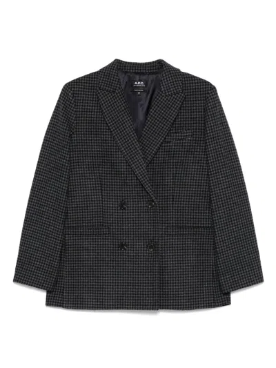 Apc A.p.c. Wool Blazer In Gray
