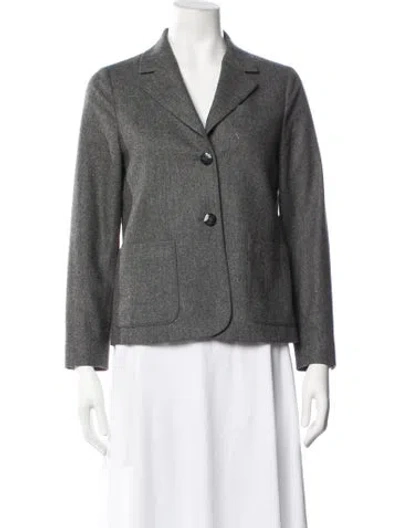 Pre-owned A.p.c. Wool Blazer In Grey