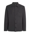 Apc A.p.c. Button-up Jacket With Structured Collar And Chest Pocket In Black