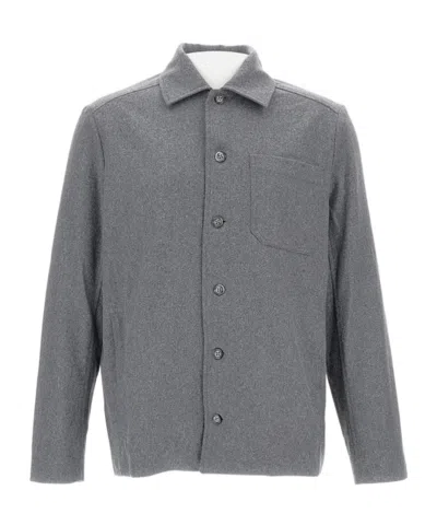 Apc Wool Blend Shirt In Gray