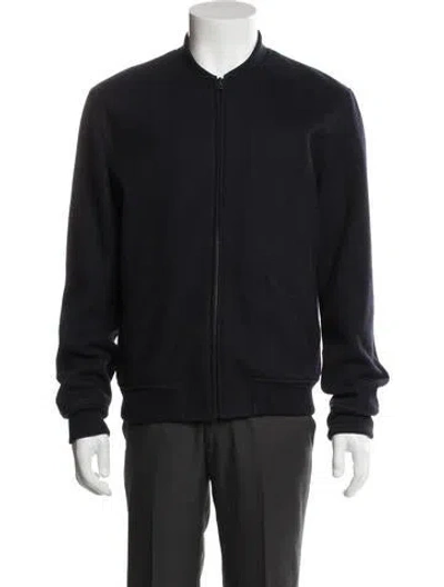 Pre-owned Apc Wool Bomber Jacket In Blue