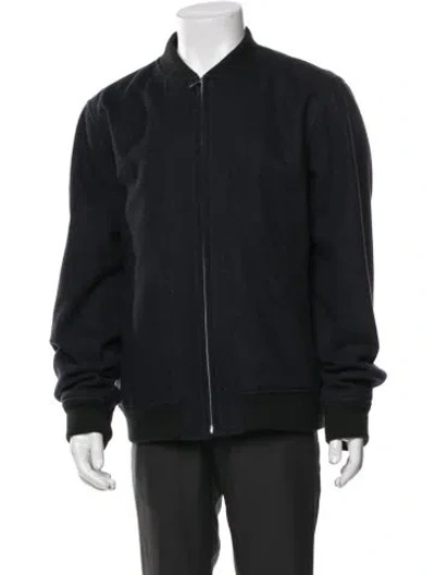Pre-owned A.p.c. Wool Bomber Jacket In Blue
