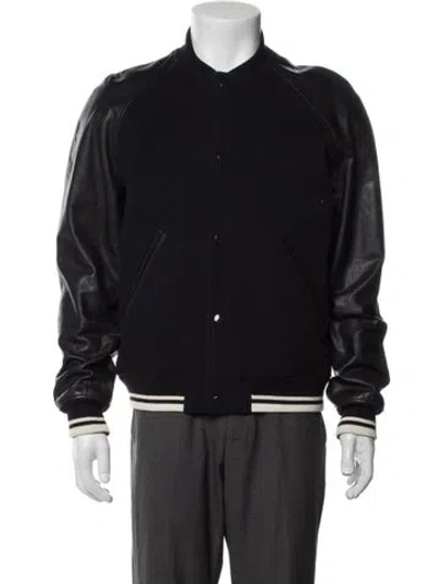 Pre-owned A.p.c. Wool Bomber Jacket In Blue