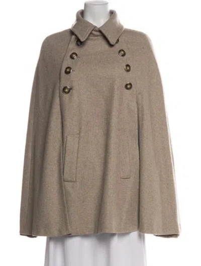 Pre-owned A.p.c. Wool Cape In Green