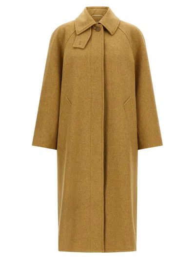 Apc Wool Coat Coats And Trench Coats Beige In Multi