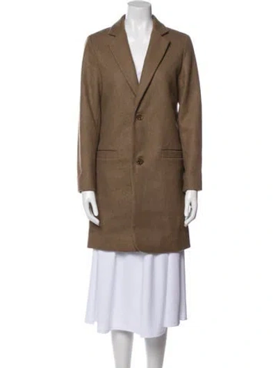 Pre-owned Apc Wool Coat In Brown
