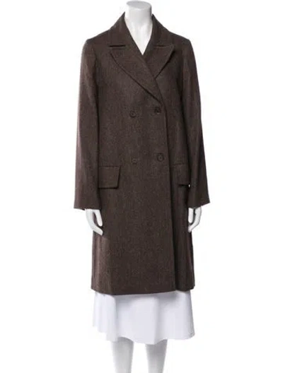 Pre-owned Apc Wool Coat In Brown