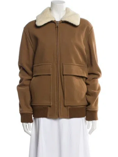 Pre-owned Apc Wool Coat In Brown