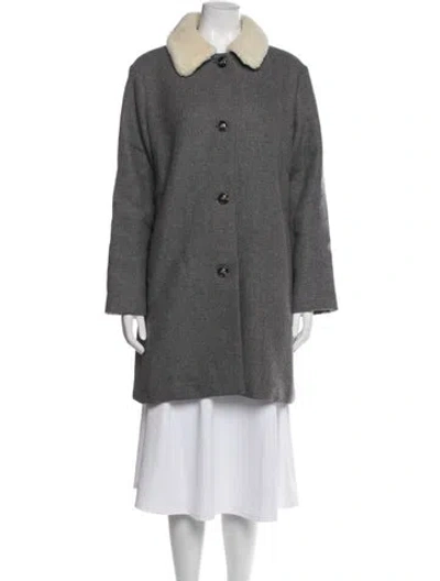 Pre-owned A.p.c. Wool Coat In Gray