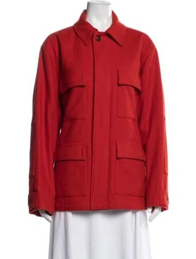 Pre-owned A.p.c. Wool Coat In Red