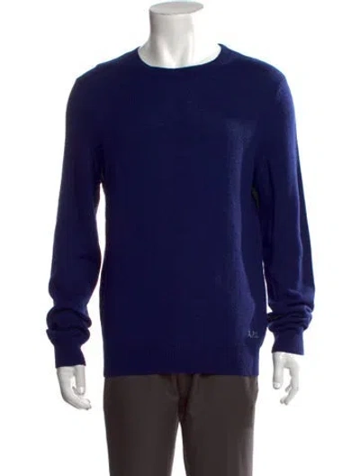 Pre-owned A.p.c. Wool Crew Neck Pullover In Blue