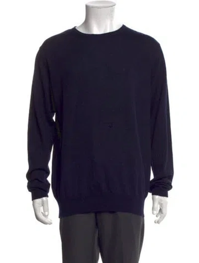 Pre-owned A.p.c. Wool Crew Neck Pullover In Blue