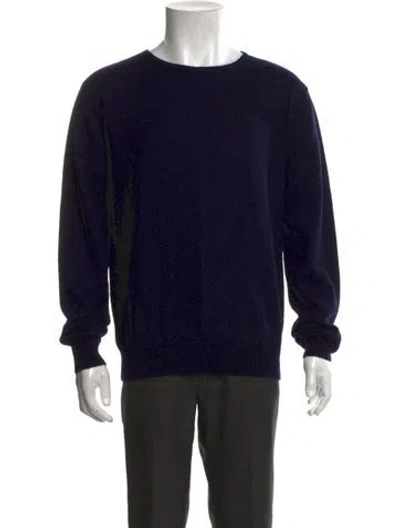 Pre-owned A.p.c. Wool Crew Neck Pullover In Blue