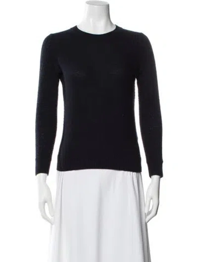 Pre-owned A.p.c. Wool Crew Neck Sweater In Blue