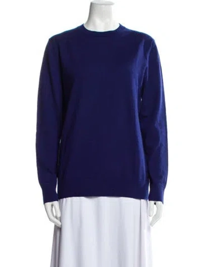 Pre-owned Apc Wool Crew Neck Sweater In Blue
