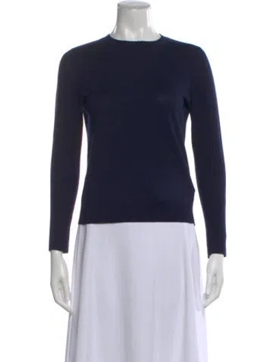 Pre-owned A.p.c. Wool Crew Neck Sweater In Blue