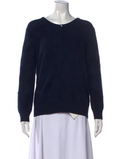 Pre-owned A.p.c. Wool Crew Neck Sweater In Blue