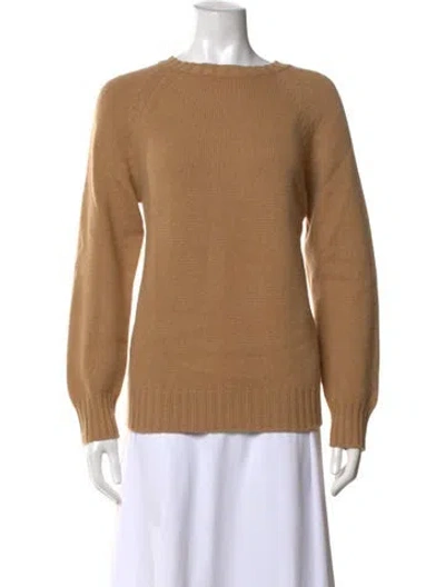 Pre-owned A.p.c. Wool Crew Neck Sweater In Brown