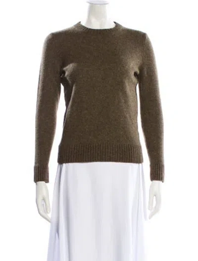 Pre-owned A.p.c. Wool Crew Neck Sweater In Green