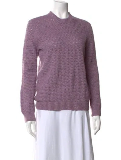 Pre-owned A.p.c. Wool Crew Neck Sweater In Purple